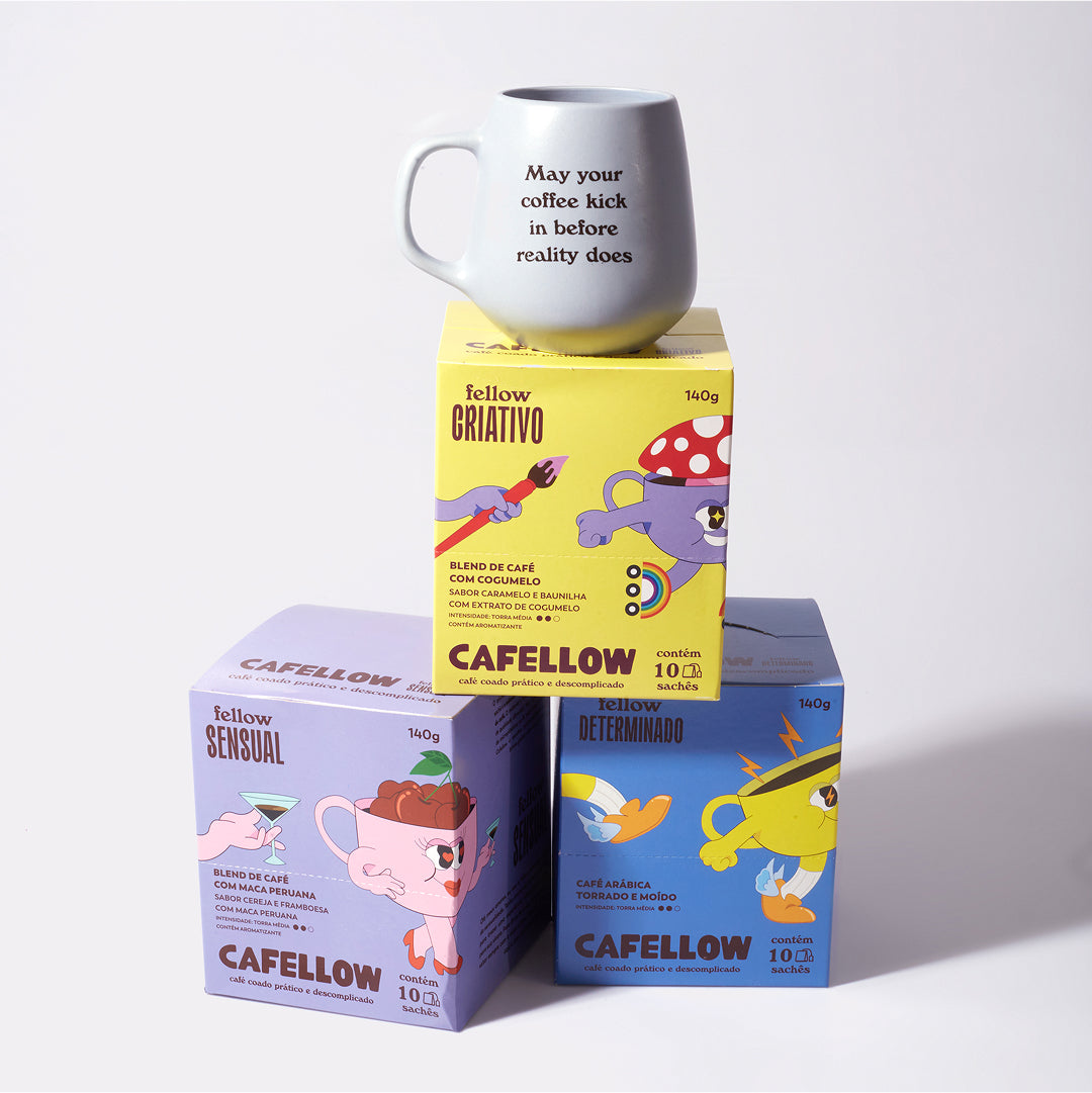 Kit daily dose of magic: 3 fellows + xícara | Café em sachê coado